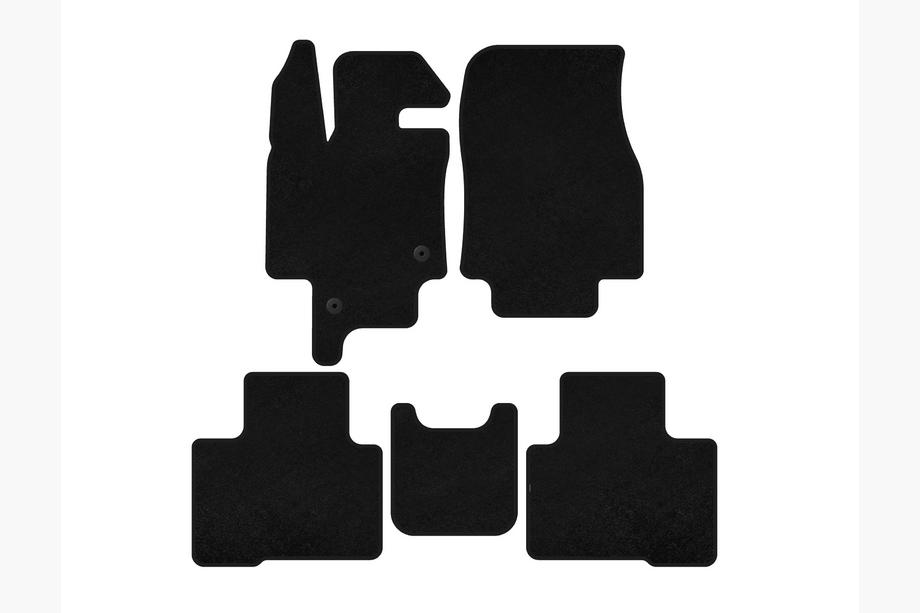 Toyota Highlander 2019- Deluxe Textile Floor Mats (2 rows, 7-seater, black) Image
