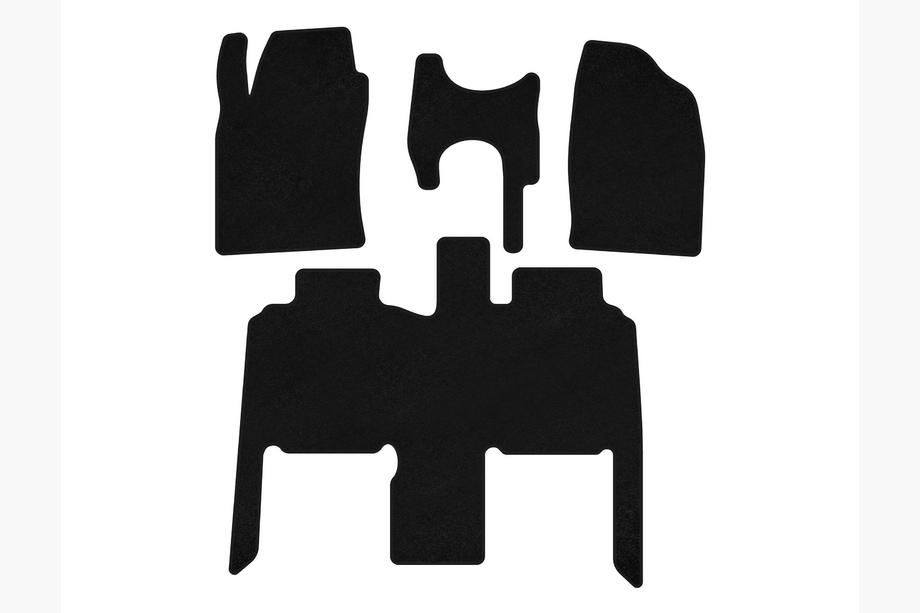 Toyota Previa 2000-2006 Deluxe Textile Floor Mats (Black) Image