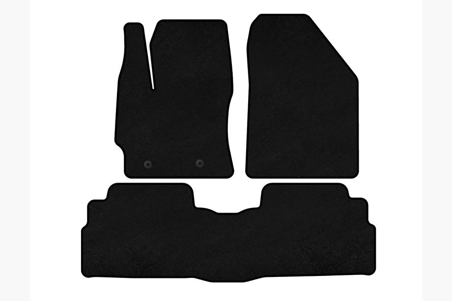 Toyota Verso 2009–2018 Deluxe Textile Floor Mats (2 rows, 7-seater, black) Image