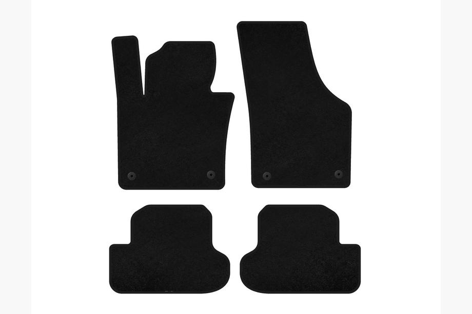 Volkswagen Beetle 2011-2015 Deluxe Textile Floor Mats (HB, Black) Image