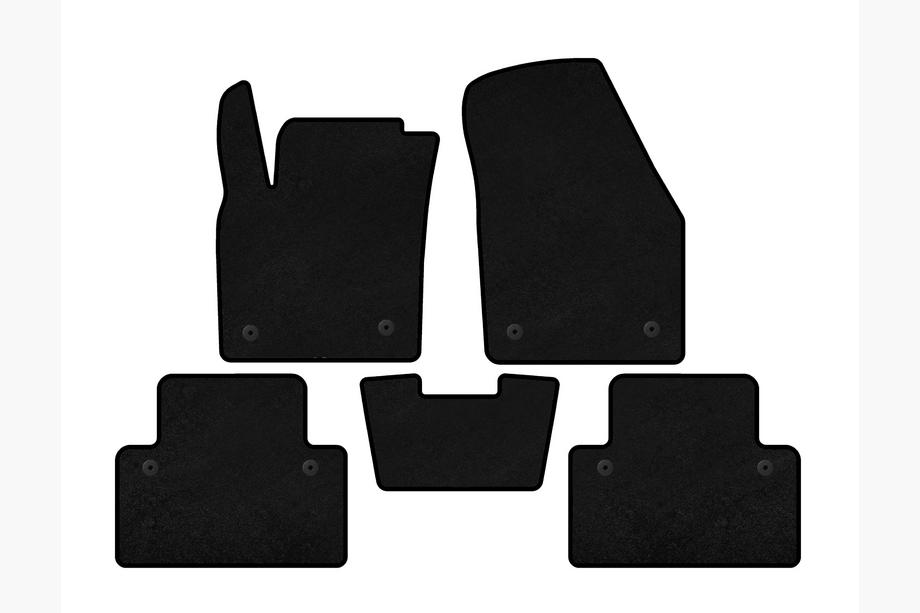 Volvo C30 2006-2012 Deluxe Textile Floor Mats (HB, 3-Door, Black) Image
