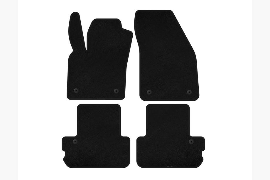 Volvo C70 2006-2010 Deluxe Textile Floor Mats (Cabriolet, Black) Image