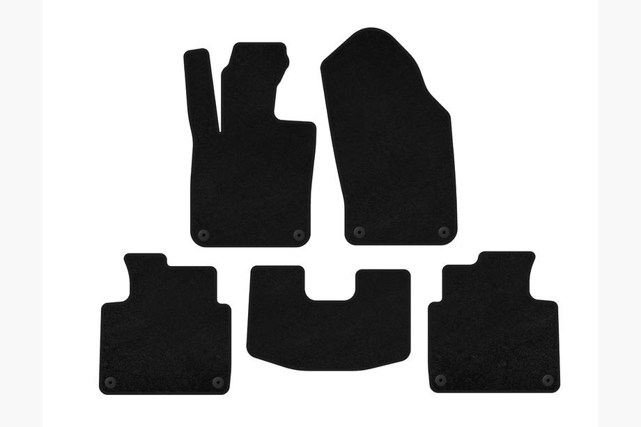 Volvo S90/V90 2016- Deluxe Textile Floor Mats (SD, Short Wheelbase, Black) Image