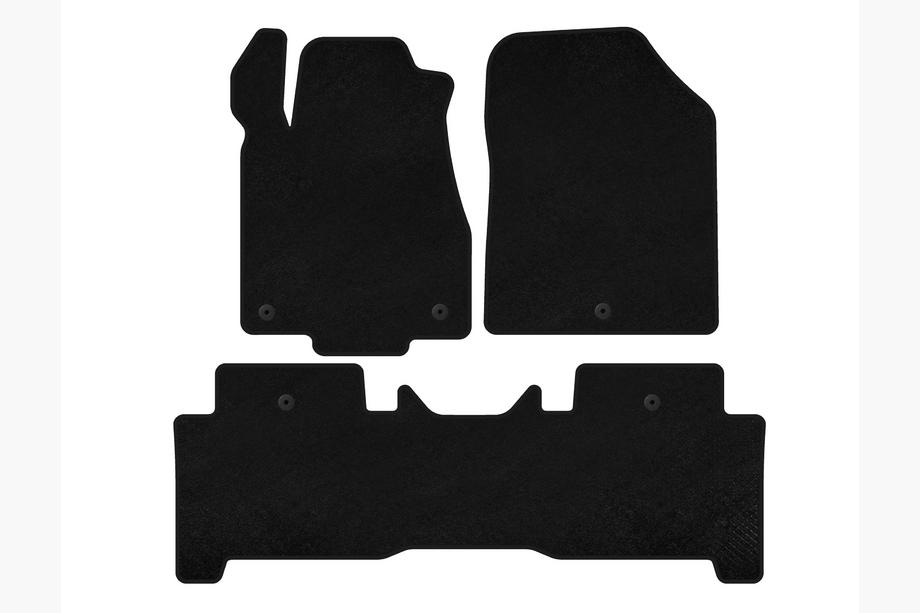 Acura MDX 2007-2013 Deluxe Textile Floor Mats (2 Rows, Black) Image