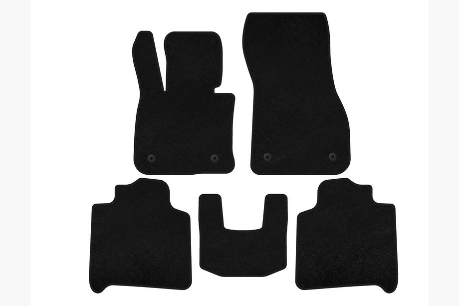 BMW 2 Series Active Tourer F45/F46 2014-2021 Deluxe Textile Floor Mats (For F46, 2 Rows, Black) Image