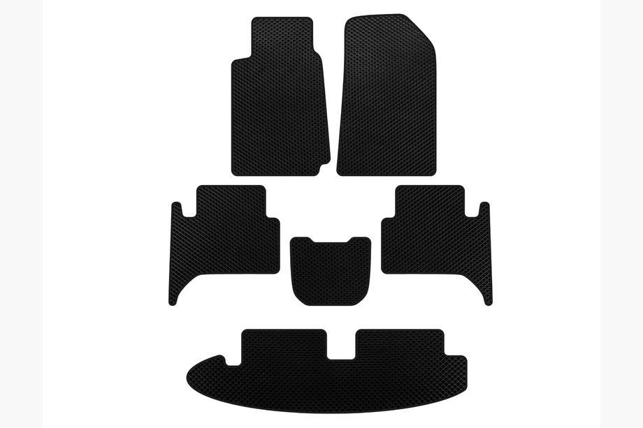 Chevrolet Trailblazer 2012-2019 Deluxe Textile Floor Mats (3 Rows, Black) Image