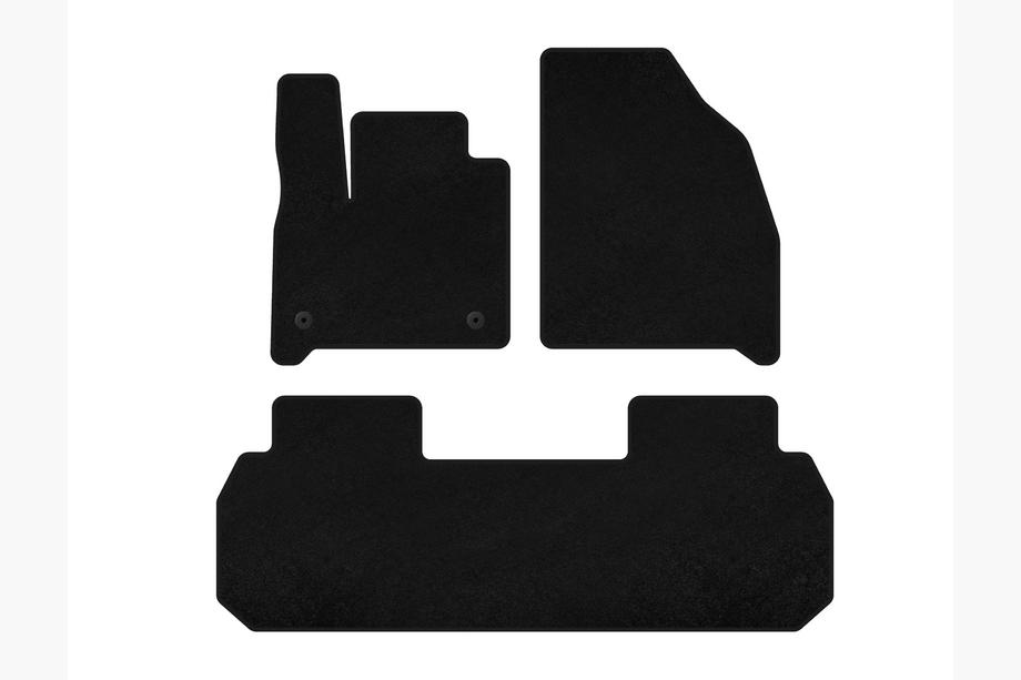 Chevrolet Traverse 2017- Deluxe Textile Floor Mats (2 Rows, Black) Image