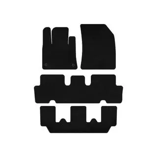 Deluxe V1 Textile Car Mats (3 Rows, Black) photo 1