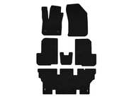 Dacia Lodgy 2012-2022 Deluxe Textile Floor Mats (3 rows, 7-seater, black) photo 1