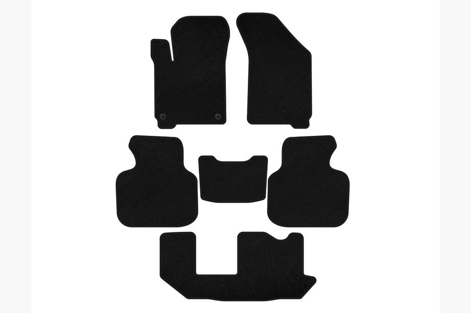Dodge Journey 2008-2020 Deluxe Textile Floor Mats (2011-2020, 3 Rows, 7-Seater, Black) Photo 1