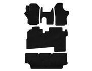 Hyundai H200, H1, Starex 1998-2007 Deluxe Textile Floor Mats (2004-2007, 3 rows, 8-seater, black) photo 1