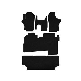 Deluxe Textile Floor Mats (2004-2007, 3 rows, 8-seater, black) Hyundai H200, H1, Starex 1998-2007 photo 1
