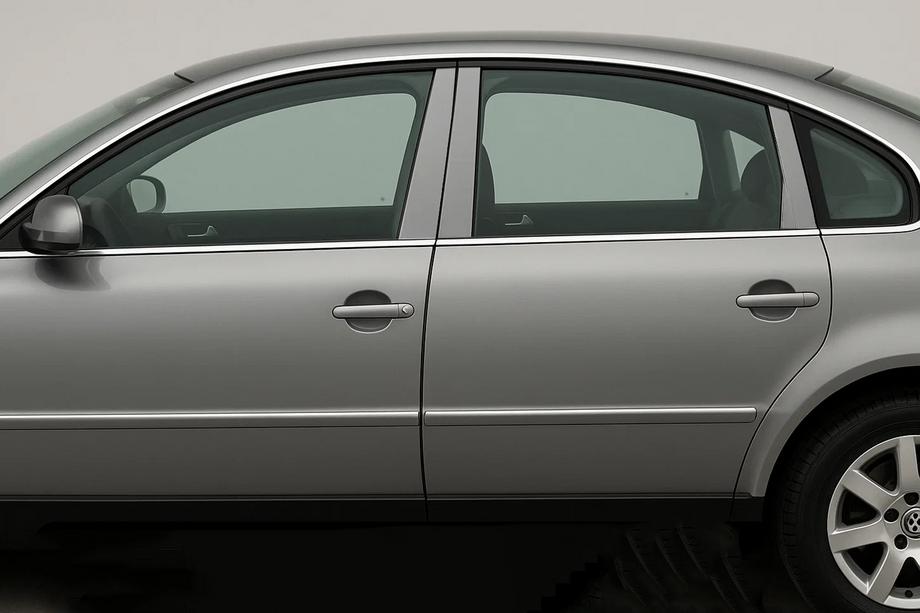 Volkswagen Passat B5 1997-2005 Stainless Steel Door Pillar Trim (6 pcs) Image