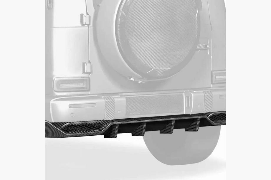 Mercedes G class W463 2018-2024 Rear Bumper Diffuser V2 for G63 AMG, Carbon Photo 6
