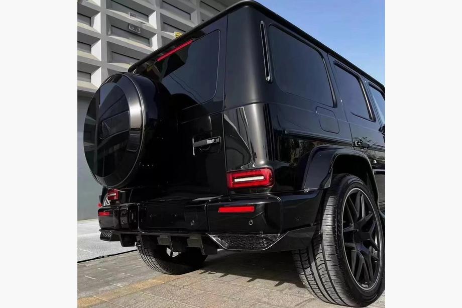 Mercedes G class W463 2018-2024 Rear Bumper Diffuser V2 for G63 AMG, Carbon Photo 4