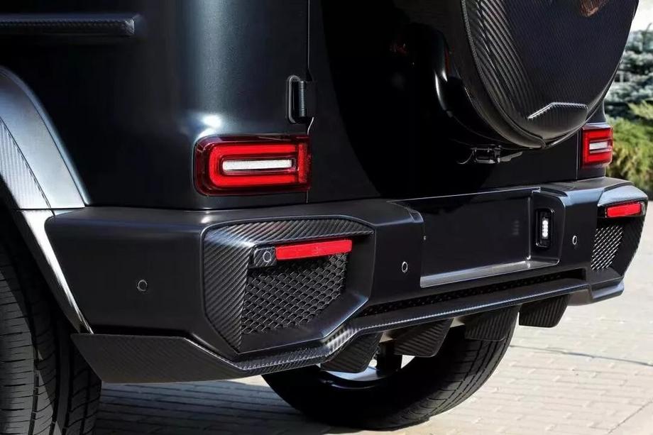 Mercedes G class W463 2018-2024 Rear Bumper Diffuser V2 for G63 AMG, Carbon Photo 3