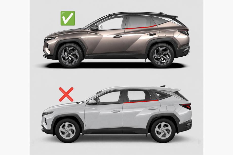 Hyundai Tucson NX4 2021- Window Deflectors (4 pcs, HIC) Image