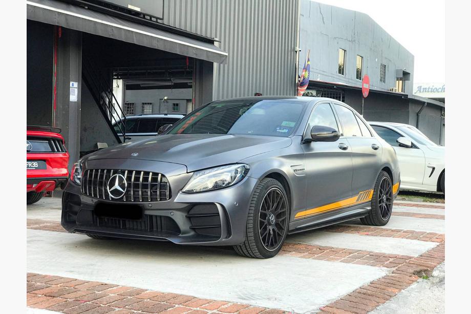 Mercedes C-class W205 2014-2021 Body kit with rear diffuser (Black Mamba C63GT design) Photo 1