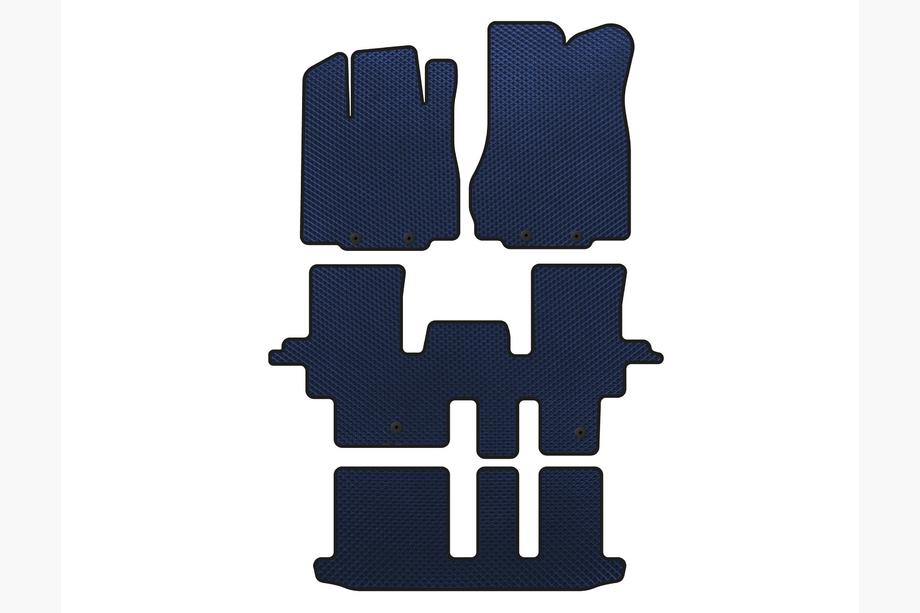 Infiniti QX60 2016-2021 EVA Floor Mats (3 Rows, Blue) Image