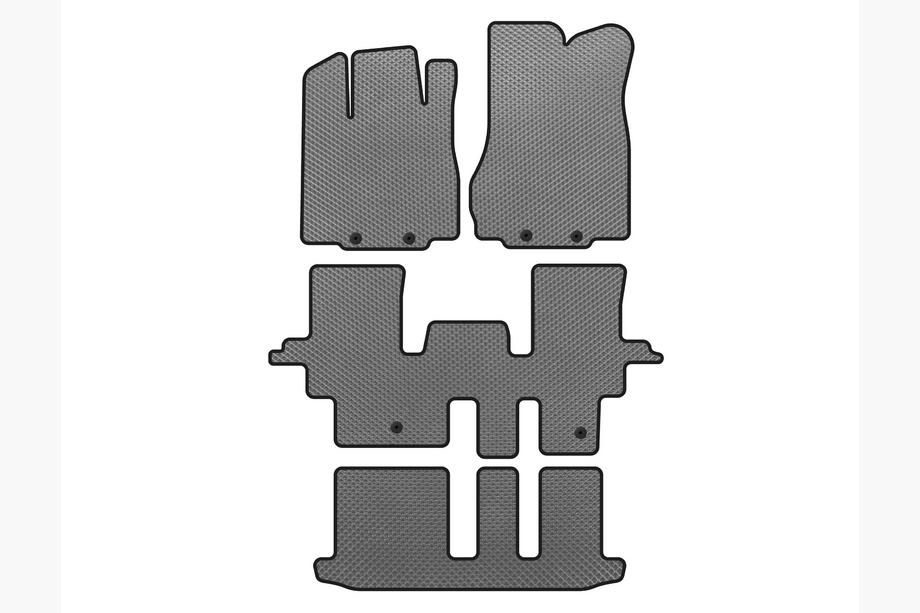Infiniti QX60 2016-2021 EVA Floor Mats (3 Rows, Gray) Image