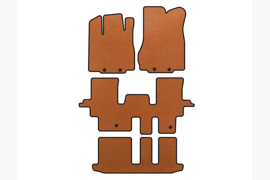Infiniti QX60 2016-2021 EVA Floor Mats (3 Rows, Orange) Photo 1