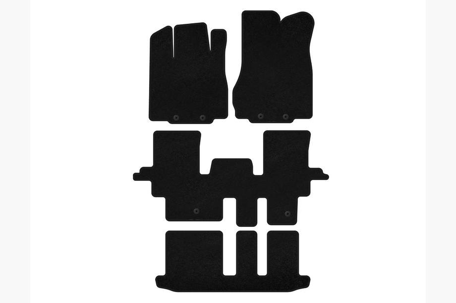 Infiniti QX60 2016-2021 Textile Floor Mats Classic (3 Rows, Black) Image