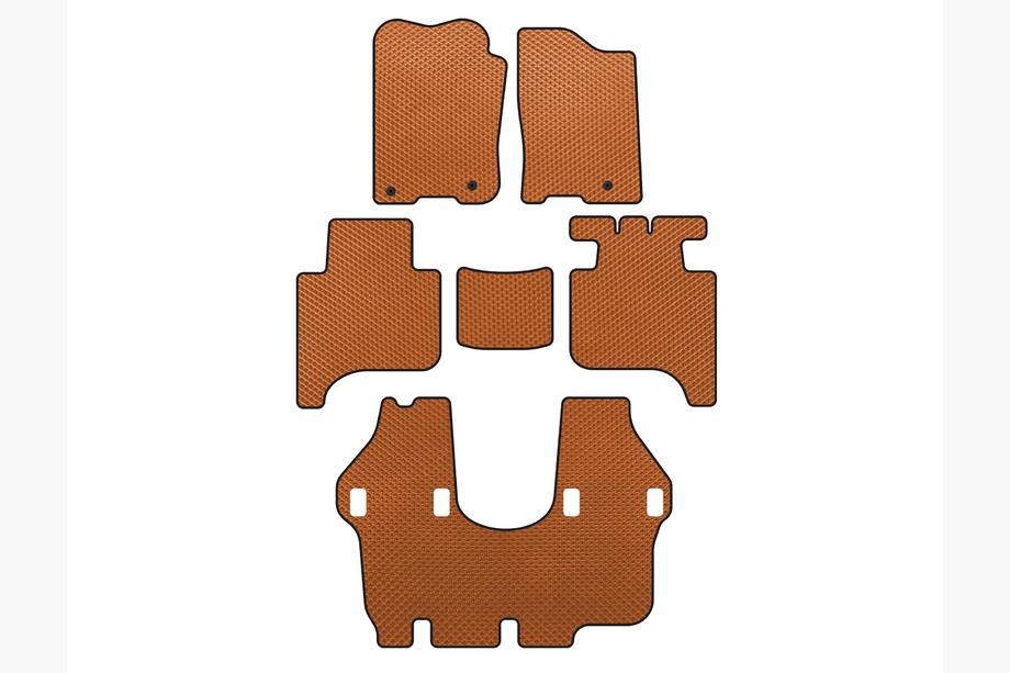 Infiniti QX56 2004-2010 EVA Floor Mats (3 Rows, 2004-2008, Orange) Photo 1