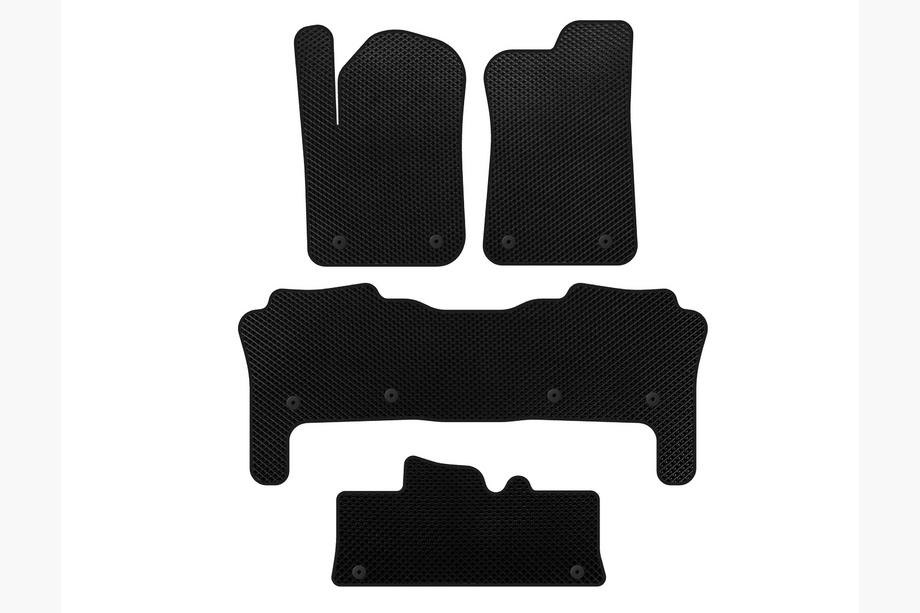 Infiniti QX56 2010-2013 EVA Floor Mats (3 Rows, Black) Image