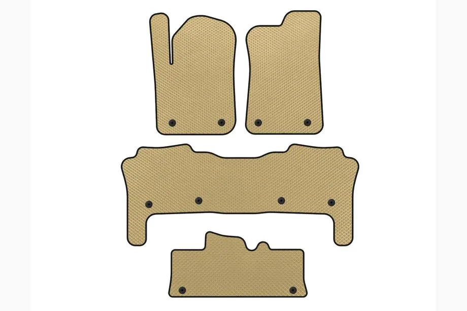 Infiniti QX56 2010-2013 EVA Floor Mats (3 Rows, Beige) Image