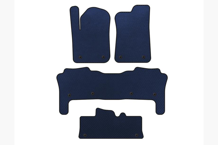 Infiniti QX56 2010-2013 EVA Floor Mats (3 Rows, Blue) Image