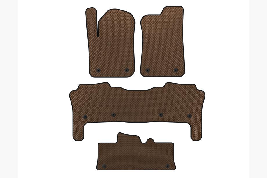 Infiniti QX56 2010-2013 EVA Floor Mats (3 Rows, Brown) Image