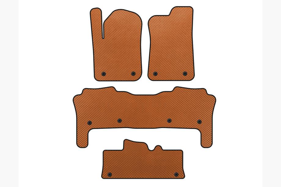 Infiniti QX56 2010-2013 EVA Floor Mats (3 Rows, Orange) Image
