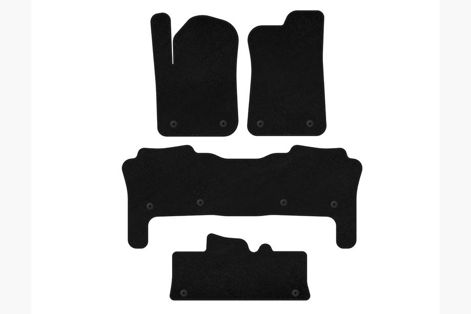 Infiniti QX56 2010-2013 Deluxe Textile Floor Mats (3 Rows, Black) Image