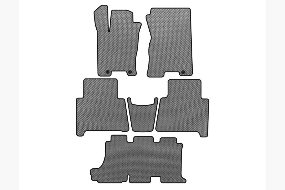 Kia Mohave 2008-2016 EVA Floor Mats (3 Rows, Gray) Image
