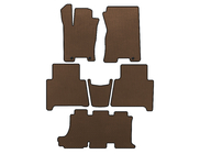 Kia Mohave 2008-2016 EVA Floor Mats (3 Rows, Brown) photo 1