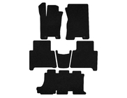 Kia Mohave 2008-2016 Textile Floor Mats Premium (3 Rows, Black) photo 1