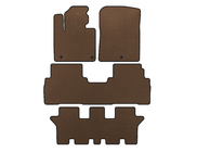 Kia Sorento III UM 2014-2020 EVA Floor Mats (3 Rows, 7-Seater, Brown) photo 1