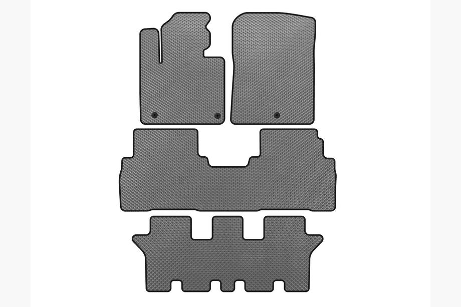 Kia Sorento III UM 2014-2020 EVA Floor Mats (3 Rows, 7-Seater, Grey) Photo 1