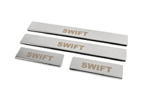 Suzuki Swift 2010-2017 Door Sill Covers (4 pcs, Stainless Steel) photo 1