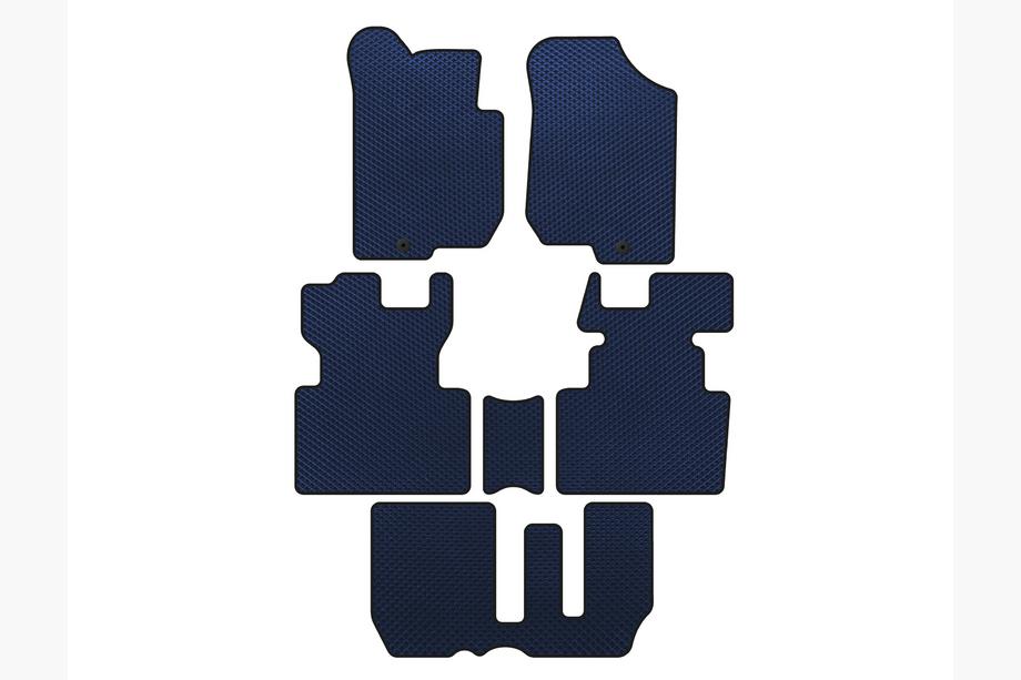 Kia Carens 1999-2012 EVA Floor Mats (2006-2012, 3 Rows, 7-Seater, Blue) Image