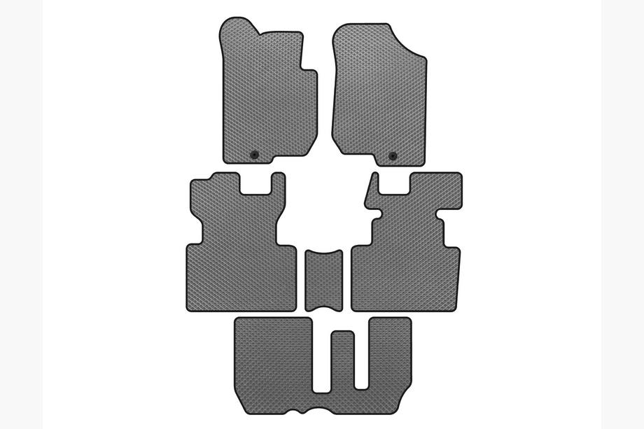 Kia Carens 1999-2012 EVA Floor Mats (2006-2012, 3 Rows, 7-Seater, Grey) Image