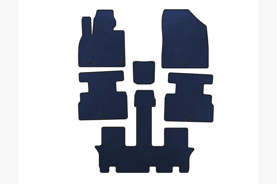 Kia Stonic 2017- EVA Floor Mats (3 Rows, 7-Seater, Blue) Image