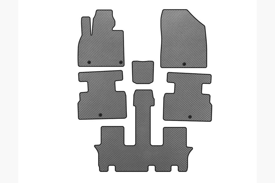 Kia Stonic 2017- EVA Floor Mats (3 Rows, 7-Seater, Grey) Image