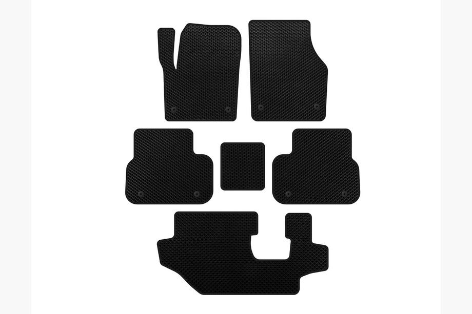 Land Rover Discovery Sport 2014- EVA Floor Mats (2014-2019, 3 Rows, Black) Image