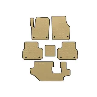 EVA Floor Mats (2014-2019, 3 Rows, Beige)