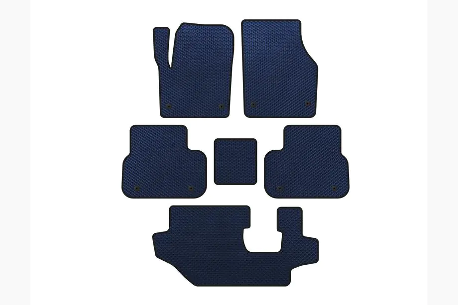 Land Rover Discovery Sport 2014- EVA Floor Mats (2014-2019, 3 Rows, Blue) Image