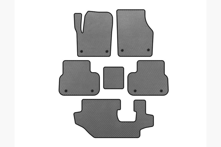 Land Rover Discovery Sport 2014- EVA Floor Mats (2014-2019, 3 Rows, Gray) Image