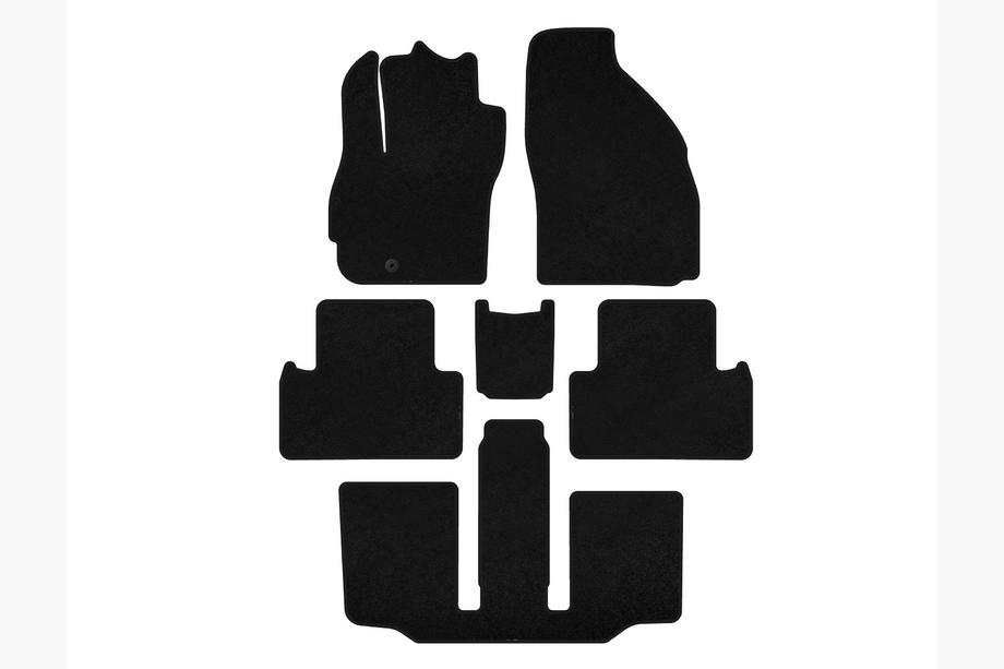 Mazda 5 2005-2009 Textile Floor Mats Premium (3 Rows, 7-Seater, Black) Image