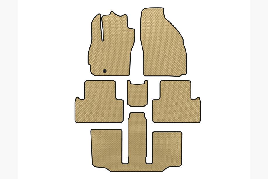 Mazda 5 2005-2009 EVA Floor Mats (3 Rows, 7-Seater, Beige) Image