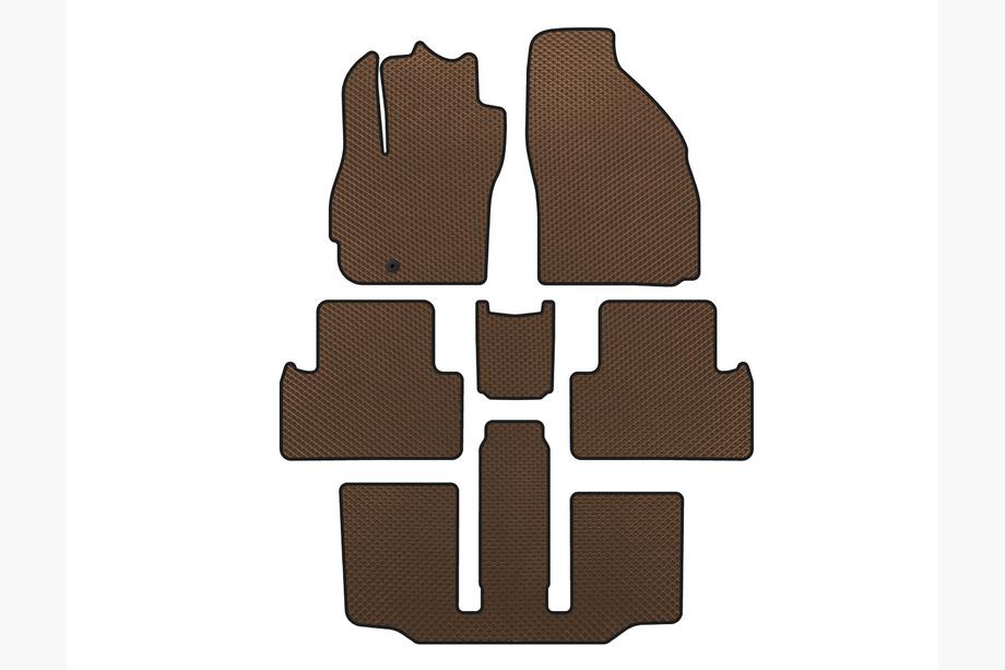 Mazda 5 2005-2009 EVA Floor Mats (3 Rows, 7-Seater, Brown) Image